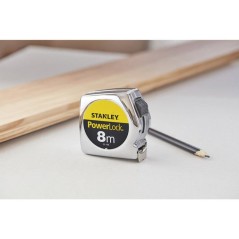 Metre ruban 8m x 25mm STANLEY - Powerlock Classic ABS - Revetement Myl