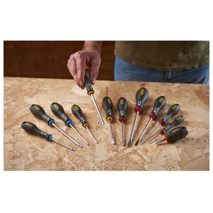 Jeu de 12 Tournevis - STANLEY FATMAX - FMHT65426-0 - Electricien + Mecanicien + Phillips + Pozidriv Jeu de 12 Tournevis - STANLEY FATMAX - FMHT65426-0 - Electricien + Mecanicien + Phillips + Pozidriv