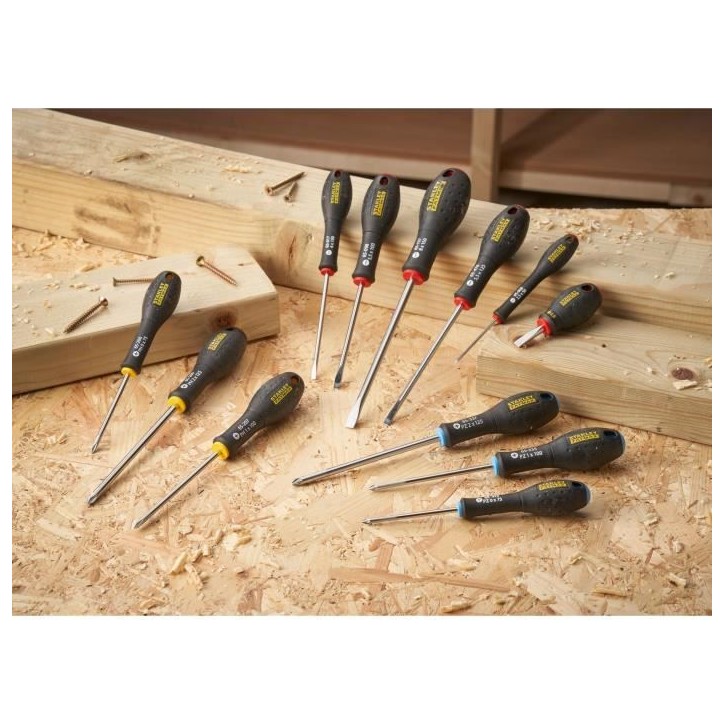 Jeu de 12 Tournevis - STANLEY FATMAX - FMHT65426-0 - Electricien + Mecanicien + Phillips + Pozidriv Jeu de 12 Tournevis - STANLEY FATMAX - FMHT65426-0 - Electricien + Mecanicien + Phillips + Pozidriv