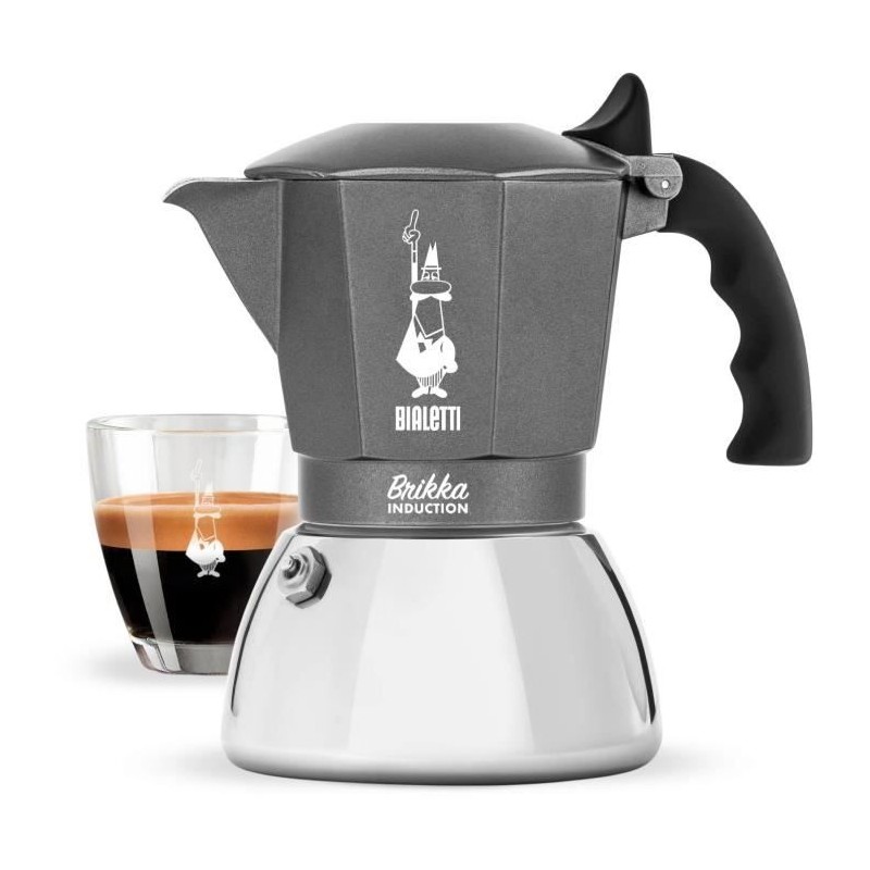 Cafetiere Italienne BIALETTI - BRIKKA - Induction 4 tasses Cafetiere Italienne BIALETTI - BRIKKA - Induction 4 tasses