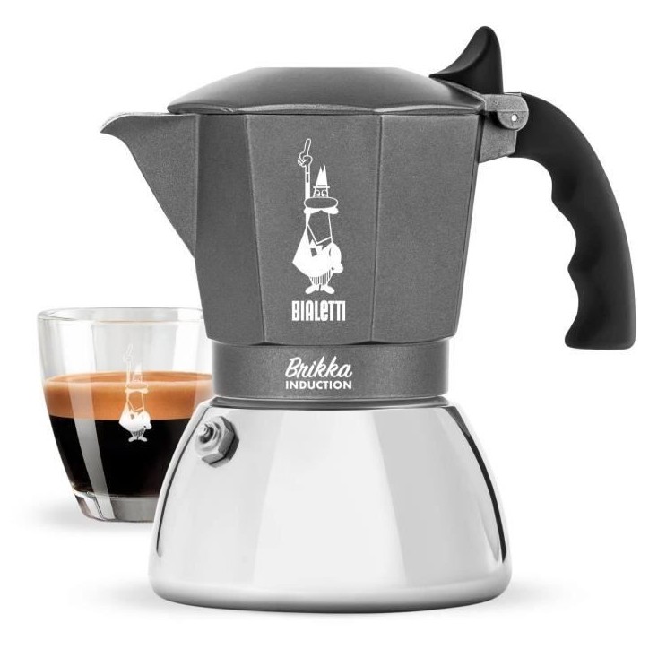 Cafetiere Italienne BIALETTI - BRIKKA - Induction 4 tasses Cafetiere Italienne BIALETTI - BRIKKA - Induction 4 tasses