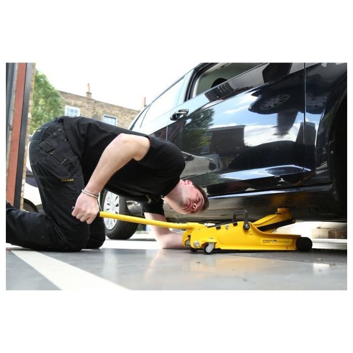 STANLEY - Cric 2 Tonnes - STMT81251-1 - Hauteur mini 85mm & hauteur maxi 381mm - Jaune STANLEY - Cric 2 Tonnes - STMT81251-1 - Hauteur mini 85mm & hauteur maxi 381mm - Jaune