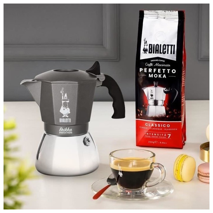 Cafetiere Italienne BIALETTI - BRIKKA - Induction 4 tasses Cafetiere Italienne BIALETTI - BRIKKA - Induction 4 tasses