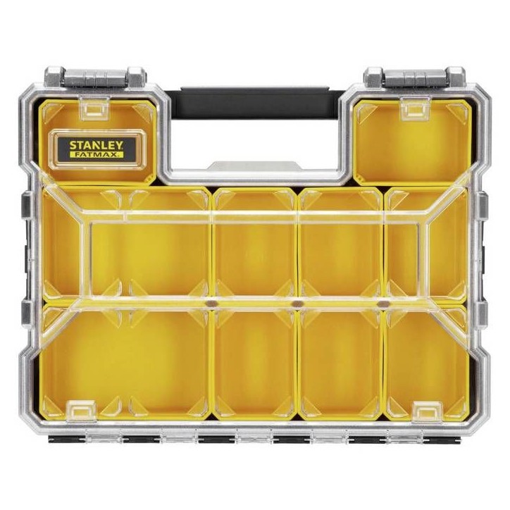 STANLEY FATMAX Organiseur Profondeur 106 mm 1-97-521 - 10 Compartiments Amovibles - Couvercle en Polycarbonate Incassable STANLEY FATMAX Organiseur Profondeur 106 mm 1-97-521 - 10 Compartiments Amovibles - Couvercle en Polycarbonate Incassable