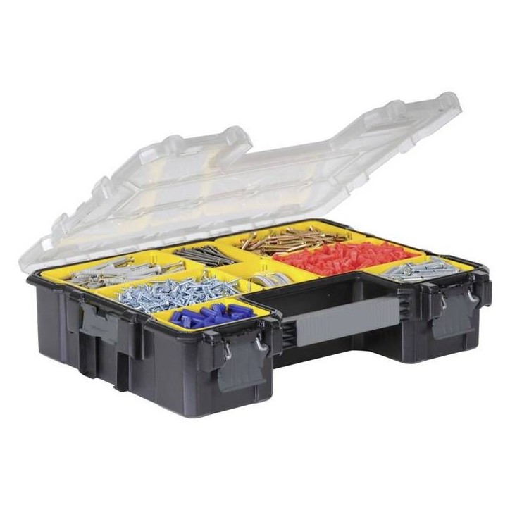 STANLEY FATMAX Organiseur Profondeur 106 mm 1-97-521 - 10 Compartiments Amovibles - Couvercle en Polycarbonate Incassable STANLEY FATMAX Organiseur Profondeur 106 mm 1-97-521 - 10 Compartiments Amovibles - Couvercle en Polycarbonate Incassable