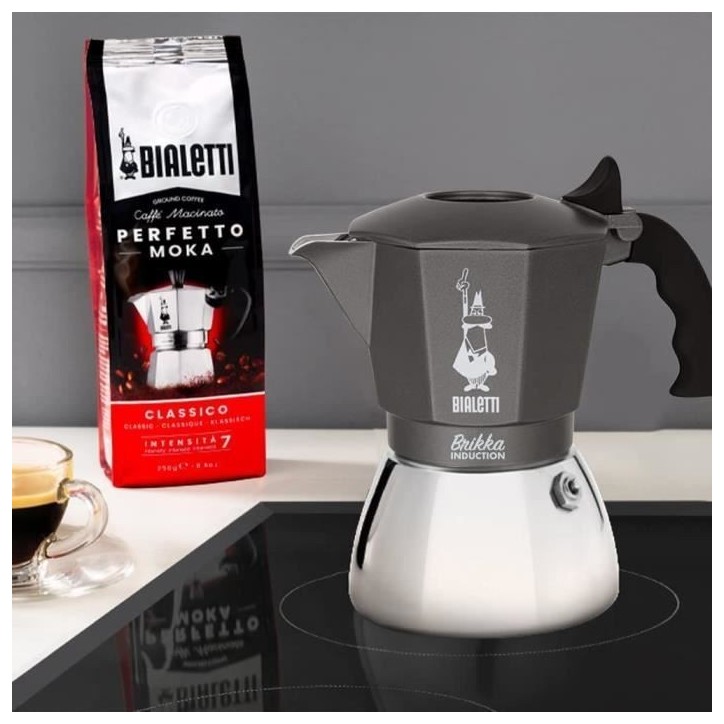 Cafetiere Italienne BIALETTI - BRIKKA - Induction 4 tasses Cafetiere Italienne BIALETTI - BRIKKA - Induction 4 tasses
