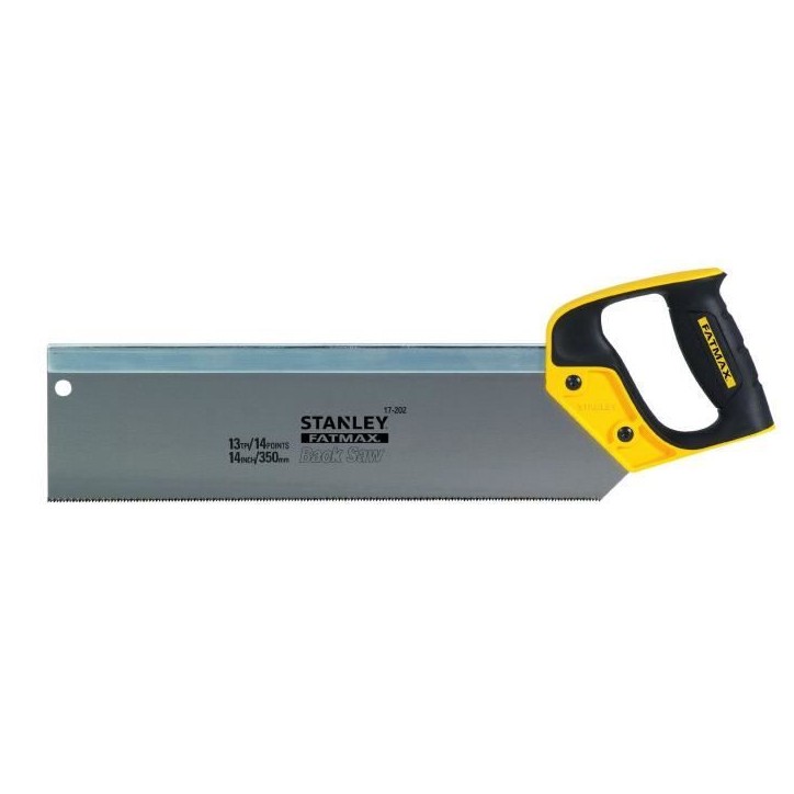 Scie a dos - STANLEY FATMAX - 2-17-202 - 350 mm - coupe fine Scie a dos - STANLEY FATMAX - 2-17-202 - 350 mm - coupe fine