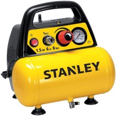 Compresseur - Horizontal - Stanley - Coax - 6 L - 1,5 HP - Tuyau + sou