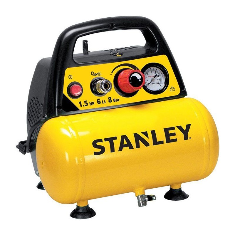 Compresseur - Horizontal - Stanley - Coax - 6 L - 1,5 HP - Tuyau + sou