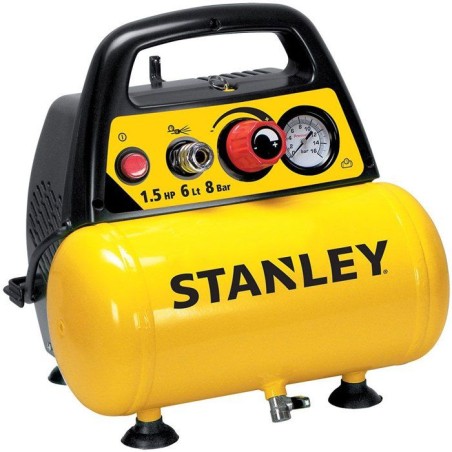 Compresseur - Horizontal - Stanley - Coax - 6 L - 1,5 HP - Tuyau + sou
