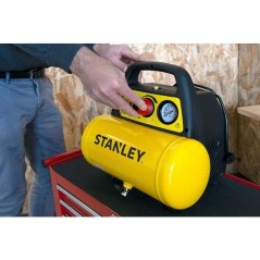 Compresseur - Horizontal - Stanley - Coax - 6 L - 1,5 HP - Tuyau + soufflette