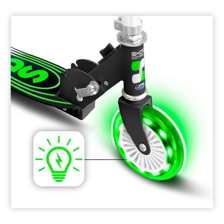 STAMP Trottinette pliable SKIDS CONTROL roues lumineuses STAMP Trottinette pliable SKIDS CONTROL roues lumineuses