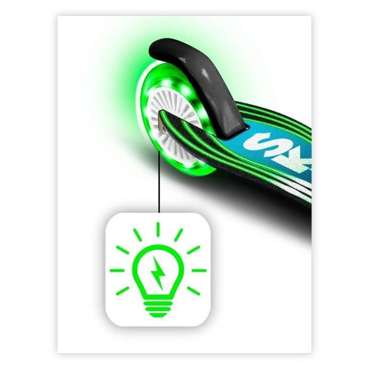 STAMP Trottinette pliable SKIDS CONTROL roues lumineuses STAMP Trottinette pliable SKIDS CONTROL roues lumineuses