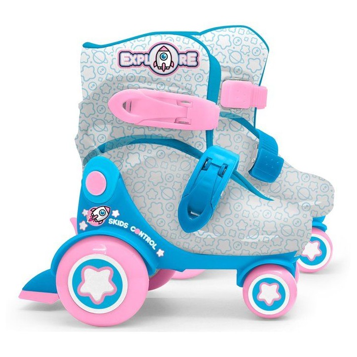 Patins ajustables - STAMP - Skids Control Explore - 4 roues - Taille 23-26 - Rose Patins ajustables - STAMP - Skids Control Explore - 4 roues - Taille 23-26 - Rose
