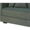 Canapé convertible 3 places - BIANCA - Tissu vert foncé - 4 coussins