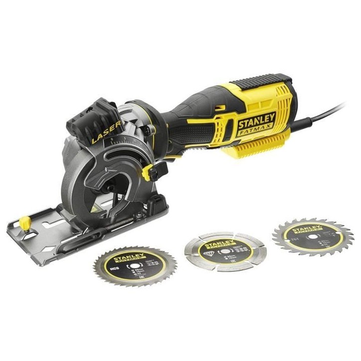 Scie Circulaire Multimatériaux STANLEY FME380K - 650W - Ø 89 mm - Coupe Bois/Métal/Plastique Scie Circulaire Multimatériaux STANLEY FME380K - 650W - Ø 89 mm - Coupe Bois/Métal/Plastique