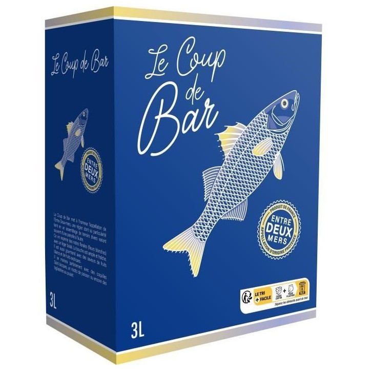 Bag in Box 3 litres Le Coup de Bar Entre Deux Mers - Vin blanc de Bordeaux
