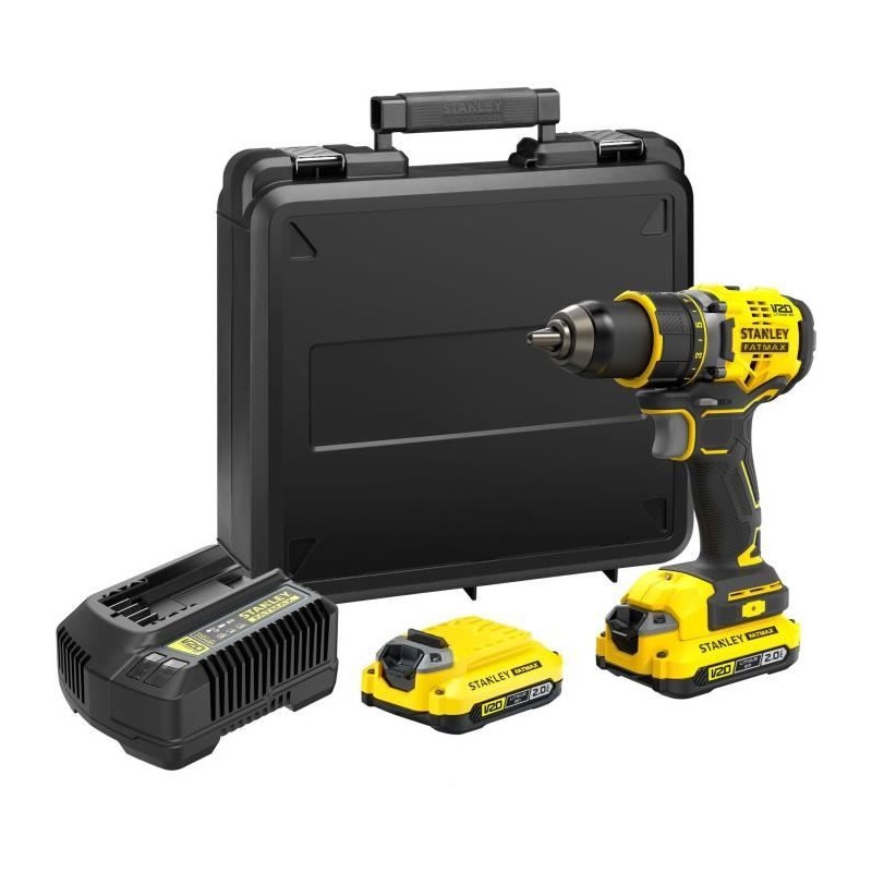 Perceuse visseuse sans fil - 18V - STANLEY FATMAX V20 - SFMCD720D2K-QW