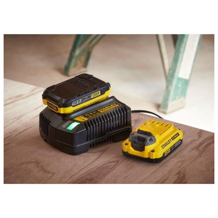 Perceuse visseuse sans fil - 18V - STANLEY FATMAX V20 - SFMCD720D2K-QW - Brushless - 80Nm - 2 batteries 2 Ah + chargeur 2 A Perceuse visseuse sans fil - 18V - STANLEY FATMAX V20 - SFMCD720D2K-QW - Brushless - 80Nm - 2 batteries 2 Ah + chargeur 2 A