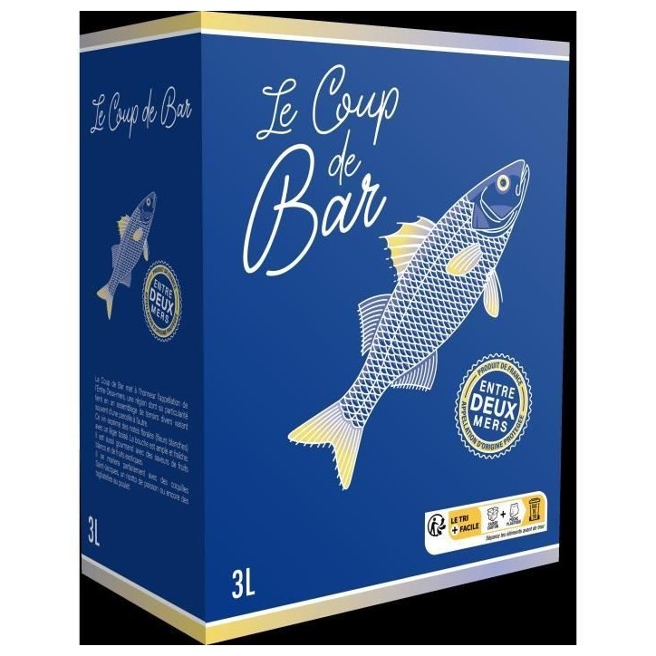 Bag in Box 3 litres Le Coup de Bar Entre Deux Mers - Vin blanc de Bordeaux