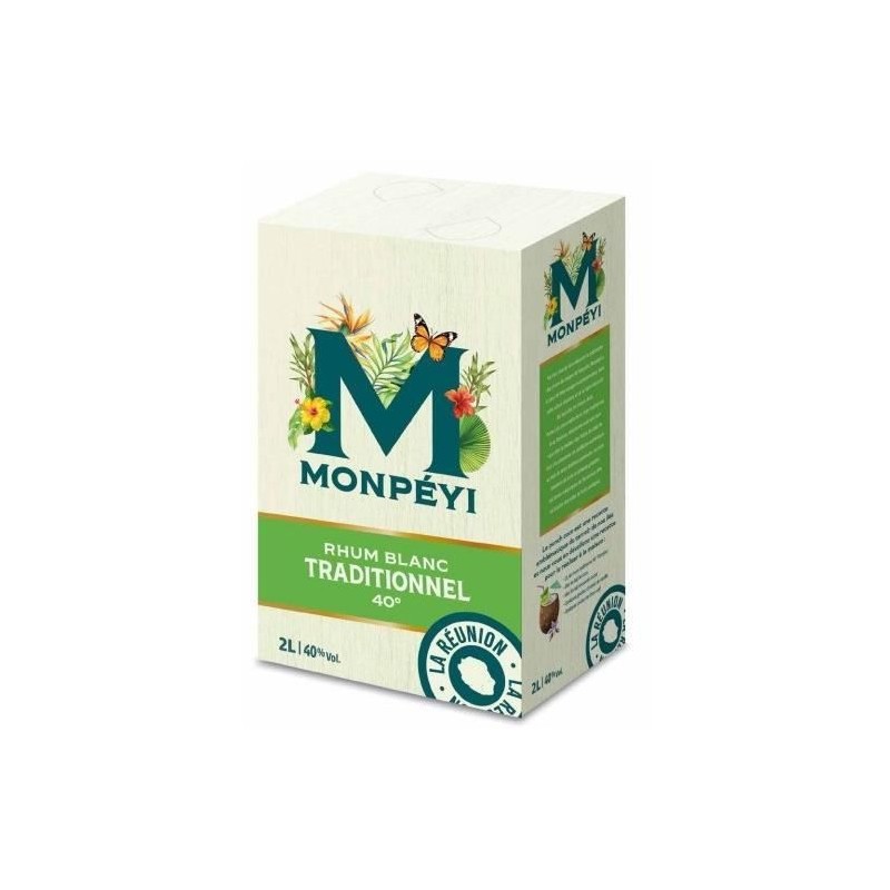 Monpéyi - Rhum blanc traditionnel - 40,0% Vol. - Bag in box 2L Monpéyi - Rhum blanc traditionnel - 40,0% Vol. - Bag in box 2L