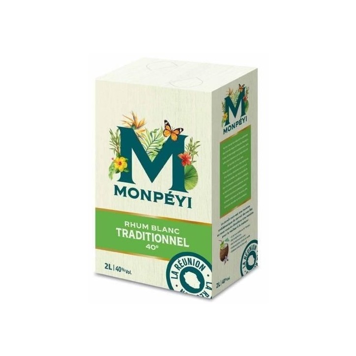 Monpéyi - Rhum blanc traditionnel - 40,0% Vol. - Bag in box 2L