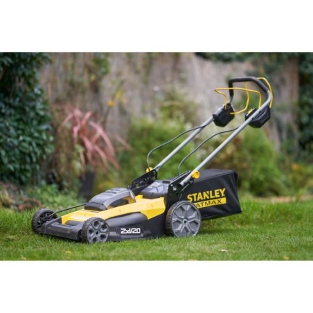 Tondeuse autopropulsée électrique sans fil + 2 batteries 4Ah + chargeur - Stanley Fatmax - SFMCMWS251M-QW - 18V - 51cm de coup