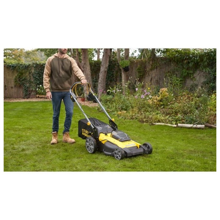 Tondeuse autopropulsée électrique sans fil - Stanley Fatmax - Brushless - SFMCMWS251M-QW - 18V - 51cm de coupe - Sans batterie