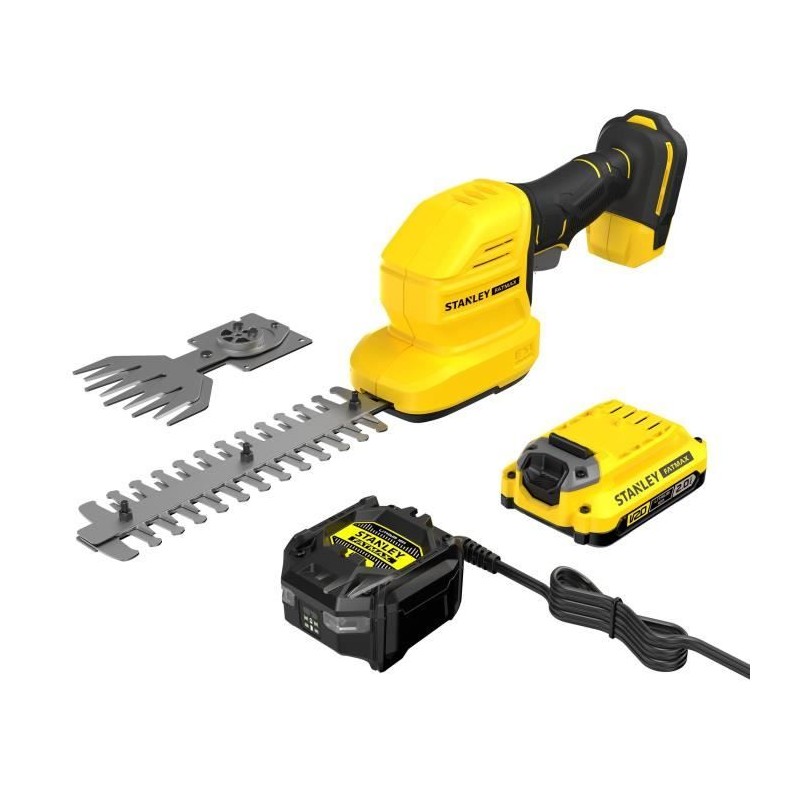 Taille-haie et cisaille a gazon sans fil + batterie 2Ah + chargeur - S