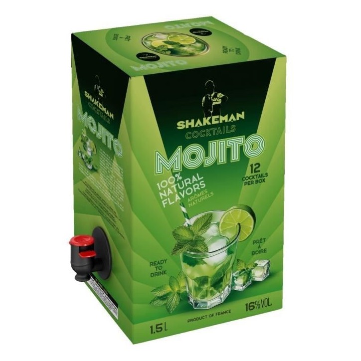 Shakeman - Mojito - Cocktails pret a boire - 16,0% Vol. - 150 cl
