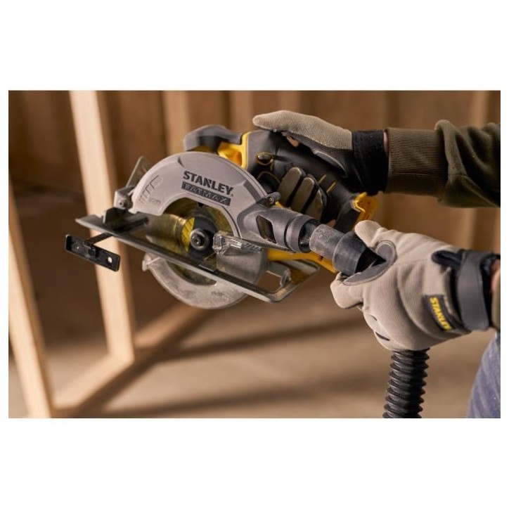 Scie circulaire sans fil - 18V - STANLEY FATMAX - SFMCS500M1S-QW - profondeur de coupe 54mm (a 90°) - batterie 4Ah + chargeur Scie circulaire sans fil - 18V - STANLEY FATMAX - SFMCS500M1S-QW - profondeur de coupe 54mm (a 90°) - batterie 4Ah + chargeur