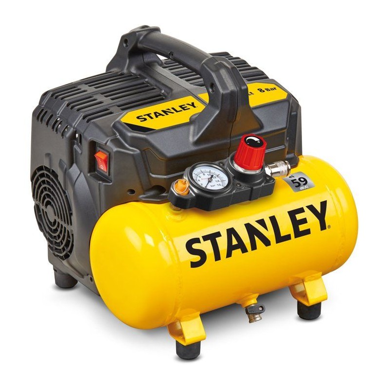 Compresseur - Horizontal - Stanley - Silencieux - 6 L - 1 HP - Silenci