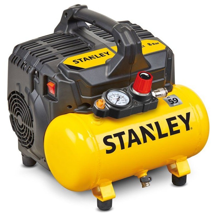 Compresseur - Horizontal - Stanley - Silencieux - 6 L - 1 HP - Silencieux Compresseur - Horizontal - Stanley - Silencieux - 6 L - 1 HP - Silencieux