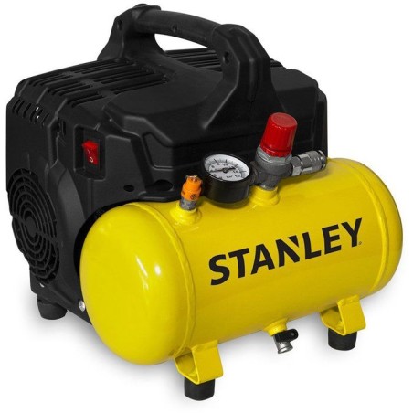 Compresseur - Horizontal - Stanley - Silencieux - 6 L - 1 HP - Silencieux