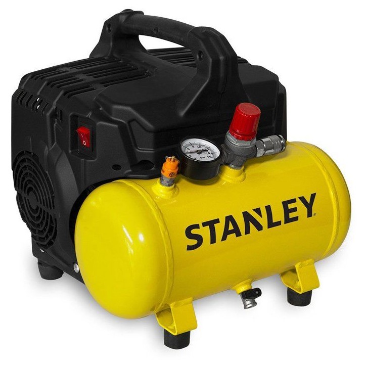 Compresseur - Horizontal - Stanley - Silencieux - 6 L - 1 HP - Silencieux Compresseur - Horizontal - Stanley - Silencieux - 6 L - 1 HP - Silencieux