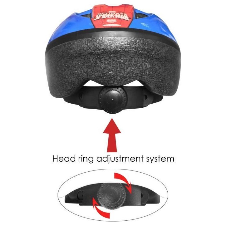 Casque + Coudieres/Genouilleres - STAMP - Spider-man - Tour de tete réglable - Coque blister - Garçon Casque + Coudieres/Genouilleres - STAMP - Spider-man - Tour de tete réglable - Coque blister - Garçon