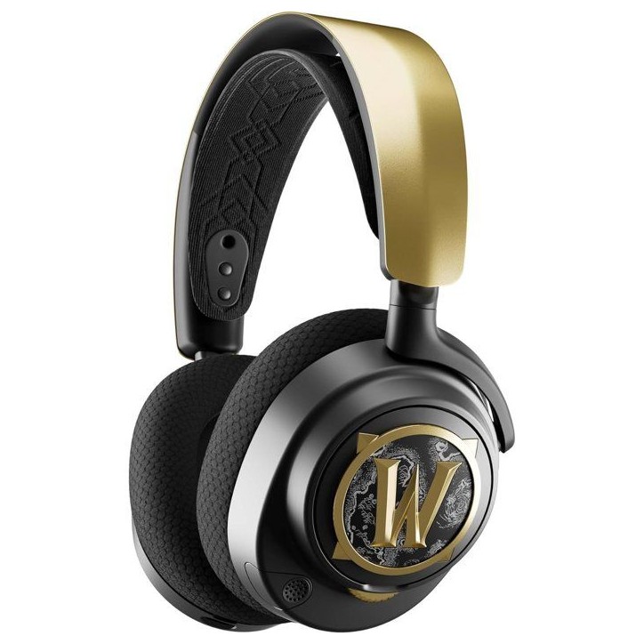 Casque-micro gaming sans fil - STEELSERIES - Arctis Nova 7 WOW Edition - Noir et Doré Casque-micro gaming sans fil - STEELSERIES - Arctis Nova 7 WOW Edition - Noir et Doré