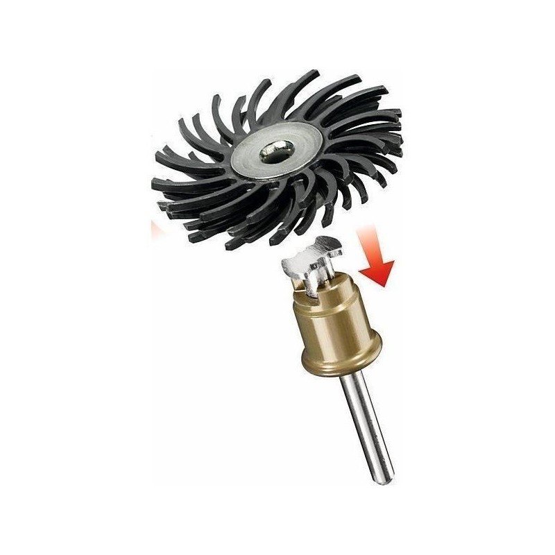 Brosse abrasive de précision DREMEL S471 - Diametre 25mm - Grain 36 - Brosse abrasive de précision DREMEL S471 - Diametre 25mm - Grain 36 -
