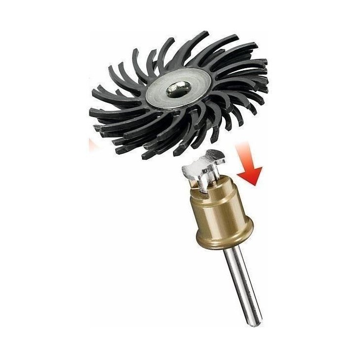 Brosse abrasive de précision DREMEL S471 - Diametre 25mm - Grain 36 - Pour Ponçage et Polissage Brosse abrasive de précision DREMEL S471 - Diametre 25mm - Grain 36 - Pour Ponçage et Polissage