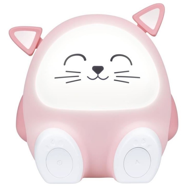 Enceinte lumineuse & veilleuse - BIGBEN - Chat - Bluetooth 5.0, 15W, Veilleuse réglable, Minuterie, Batterie USB-C Enceinte lumineuse & veilleuse - BIGBEN - Chat - Bluetooth 5.0, 15W, Veilleuse réglable, Minuterie, Batterie USB-C