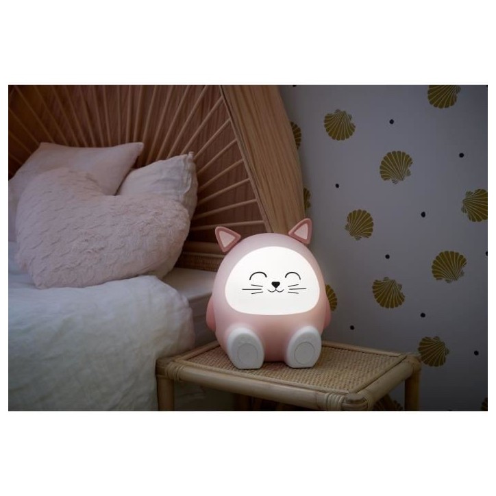 Enceinte lumineuse & veilleuse - BIGBEN - Chat - Bluetooth 5.0, 15W, Veilleuse réglable, Minuterie, Batterie USB-C Enceinte lumineuse & veilleuse - BIGBEN - Chat - Bluetooth 5.0, 15W, Veilleuse réglable, Minuterie, Batterie USB-C