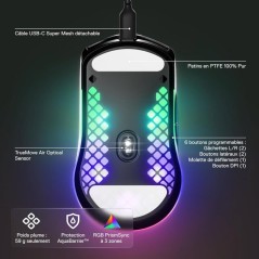 Souris gaming filaire - STEELSERIES - Aerox 3 - Noir