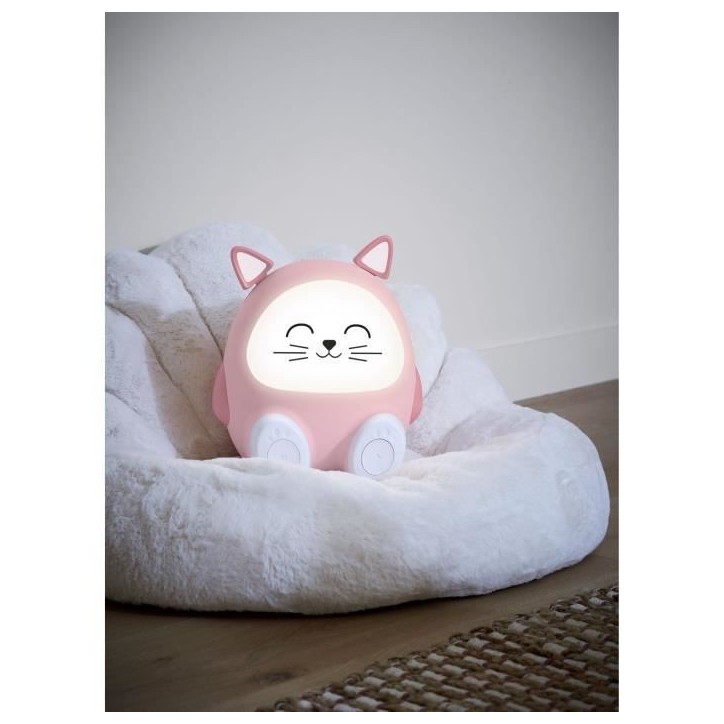 Enceinte lumineuse & veilleuse - BIGBEN - Chat - Bluetooth 5.0, 15W, Veilleuse réglable, Minuterie, Batterie USB-C Enceinte lumineuse & veilleuse - BIGBEN - Chat - Bluetooth 5.0, 15W, Veilleuse réglable, Minuterie, Batterie USB-C