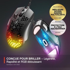 Souris gaming filaire - STEELSERIES - Aerox 5 - Noir