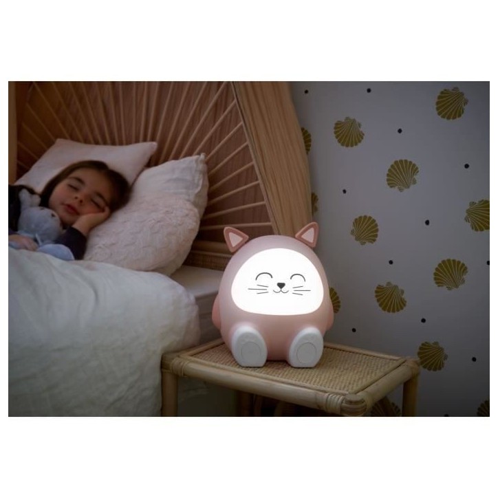 Enceinte lumineuse & veilleuse - BIGBEN - Chat - Bluetooth 5.0, 15W, Veilleuse réglable, Minuterie, Batterie USB-C Enceinte lumineuse & veilleuse - BIGBEN - Chat - Bluetooth 5.0, 15W, Veilleuse réglable, Minuterie, Batterie USB-C