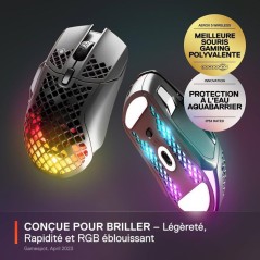 Souris gaming sans fil - STEELSERIES - Aerox 5 - Noir