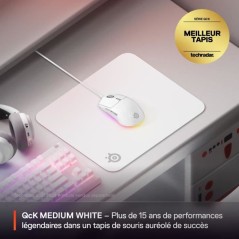 Tapis de souris gaming - STEELSERIES - QcK M - Blanc