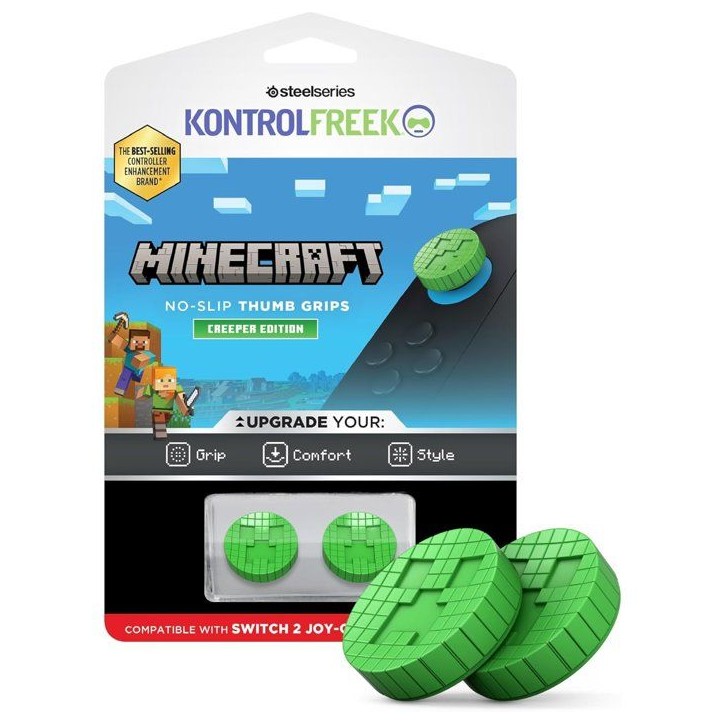 Pack de 2 Minecraft Performance Thumbsticks - STEELSERIES - KontrolFreek - Creeper Edtion - Pour JoyCon Switch 2 - Vert Pack de 2 Minecraft Performance Thumbsticks - STEELSERIES - KontrolFreek - Creeper Edtion - Pour JoyCon Switch 2 - Vert