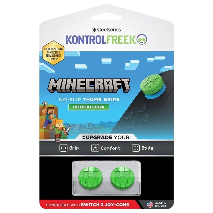 Pack de 2 Minecraft Performance Thumbsticks - STEELSERIES - KontrolFreek - Creeper Edtion - Pour JoyCon Switch 2 - Vert Pack de 2 Minecraft Performance Thumbsticks - STEELSERIES - KontrolFreek - Creeper Edtion - Pour JoyCon Switch 2 - Vert