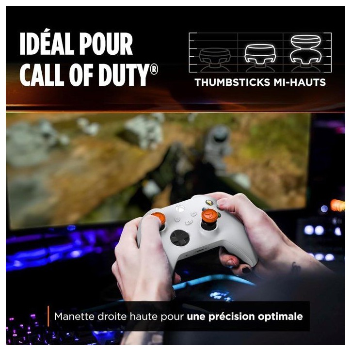 Pack de 2 Call Of Duty BO7 Performance Thumbsticks - STEELSERIES - KontrolFreek - Pour manettes Xbox Series et Xbox One - Orange Pack de 2 Call Of Duty BO7 Performance Thumbsticks - STEELSERIES - KontrolFreek - Pour manettes Xbox Series et Xbox One - Orange